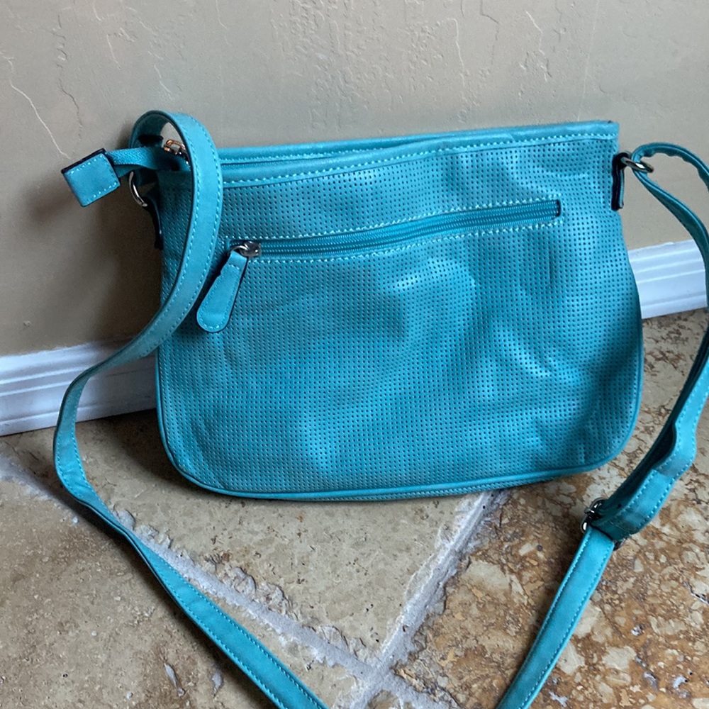 Nicole Miller New York teal purse handbag new fringe - Picture 12 of 16